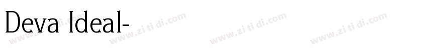 Deva Ideal字体转换